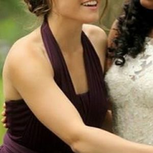 Davids Bridal Plum Floor Length Dress